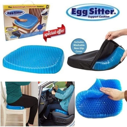 SSE MOJO:🪑 ComfortCore UltraFlex Gel Cushion — Ergonomic Support for Car, Office, Gamer & Work-from-Home Seating