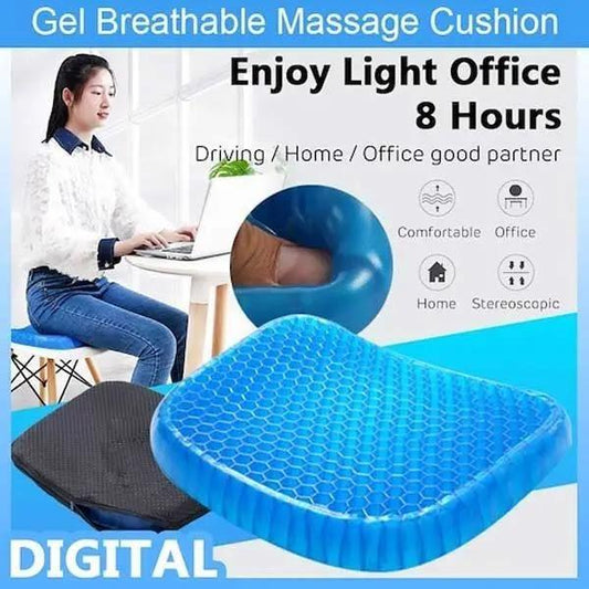 SSE MOJO:🪑 ComfortCore UltraFlex Gel Cushion — Ergonomic Support for Car, Office, Gamer & Work-from-Home Seating