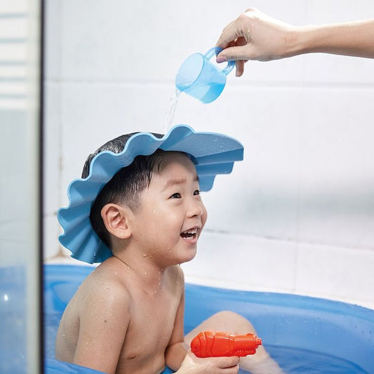 Baby Adjustable Safe Bathing Shower Cap (Pack of 2)