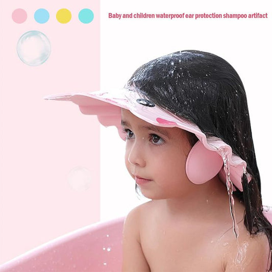 Baby Adjustable Safe Bathing Shower Cap (Pack of 2)